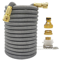 Expandable High Pressure Garden Water Hose w/ Double Metal Connector