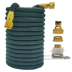 Expandable High Pressure Garden Water Hose w/ Double Metal Connector