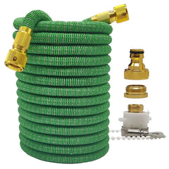 Expandable High Pressure Garden Water Hose w/ Double Metal Connector