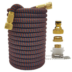 Expandable High Pressure Garden Water Hose w/ Double Metal Connector