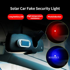 Solar & USB Power Car Alarm Wireless Warning Security Light Simulated Dummy Anti-Theft Caution Lamp LED Flashing