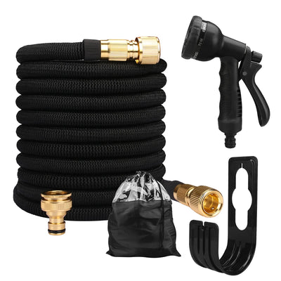 Expandable Garden Water Hose w/ Double Metal Connector