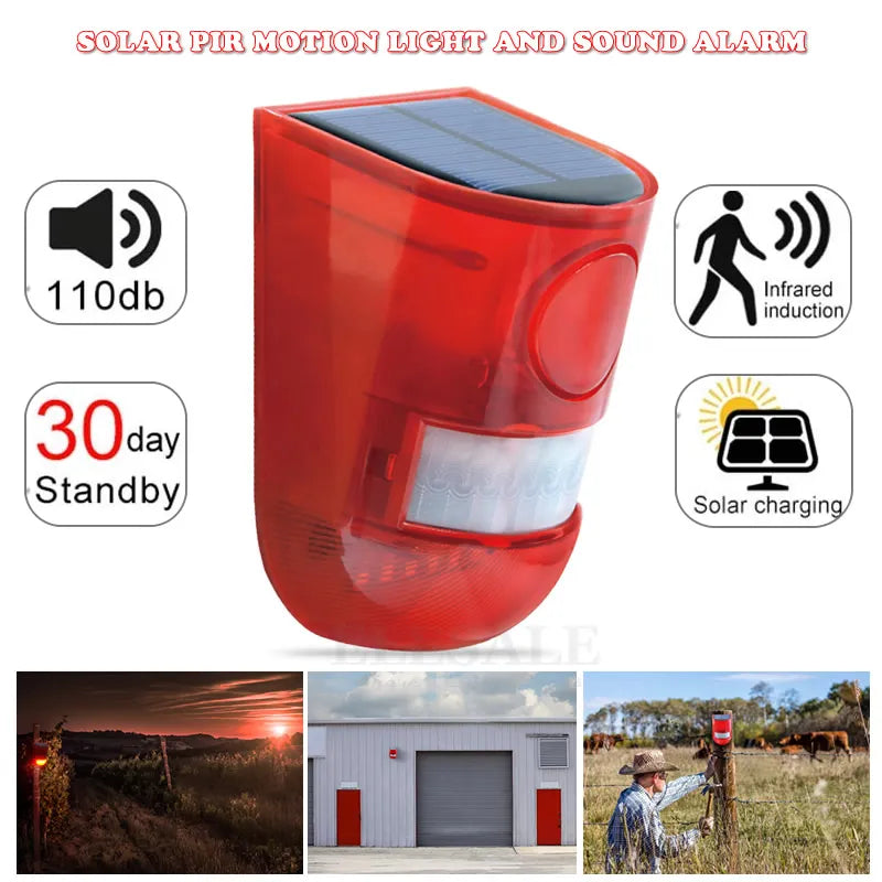 New Solar Infrared Motion Sensor Alarm